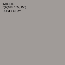 #A09B99 - Dusty Gray Color Image